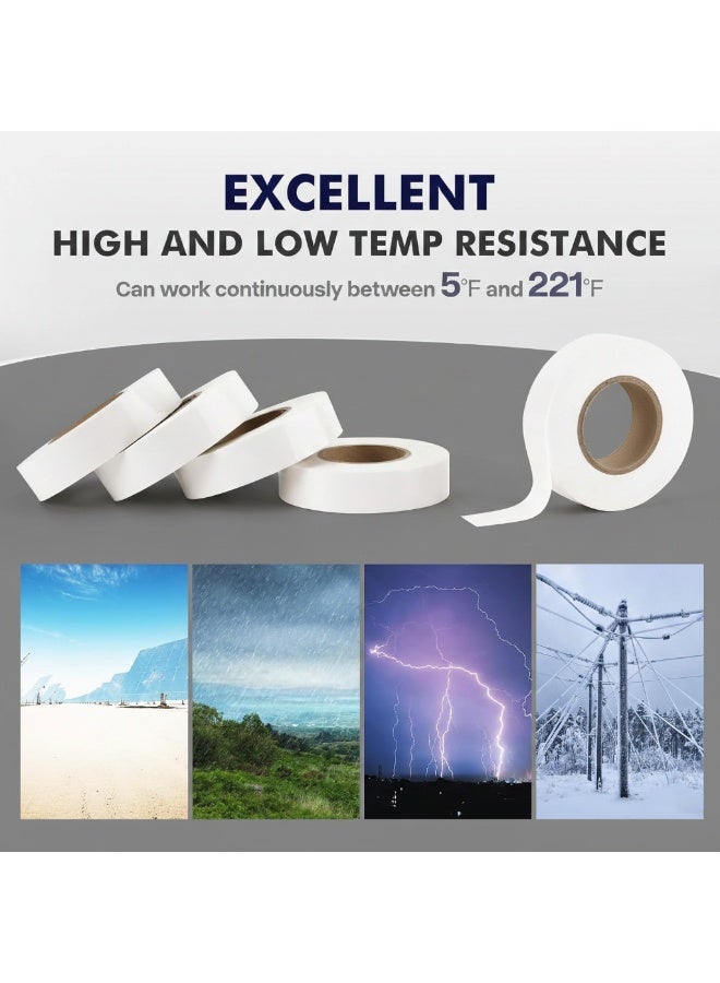 Electrical Tape - 7mils Thick, Heavy-Duty, Flame-Retardant, Heat & Weather Resistant, 3/4" x 60', Rated Up to 600V for Electrical Insulation and Protection - Image 5